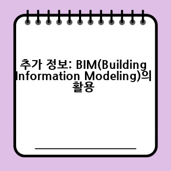 추가 정보: BIM(Building Information Modeling)의 활용
