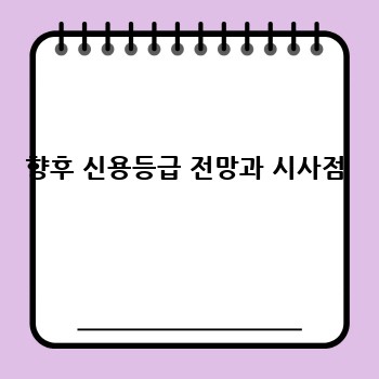 향후 신용등급 전망과 시사점
