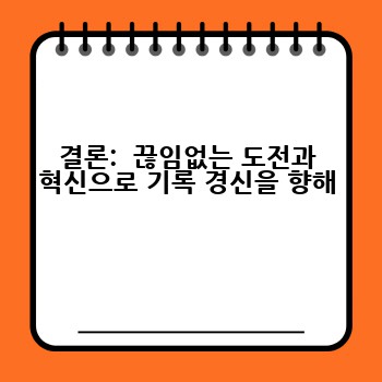 결론:  끊임없는 도전과 혁신으로 기록 경신을 향해