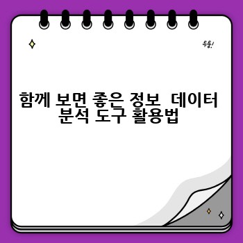 함께 보면 좋은 정보  데이터 분석 도구 활용법