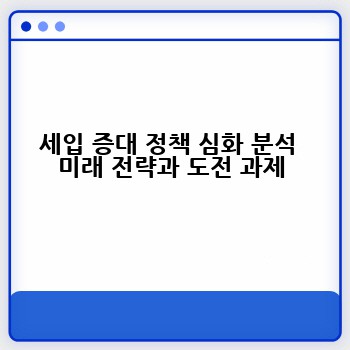 세입 증대 정책 심화 분석  미래 전략과 도전 과제