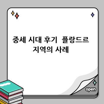 중세 시대 후기  플랑드르 지역의 사례