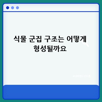 식물 군집 구조는 어떻게 형성될까요