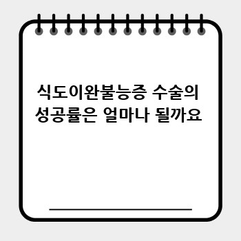 식도이완불능증 수술의 성공률은 얼마나 될까요