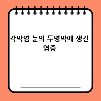 각막염 눈의 투명막에 생긴 염증