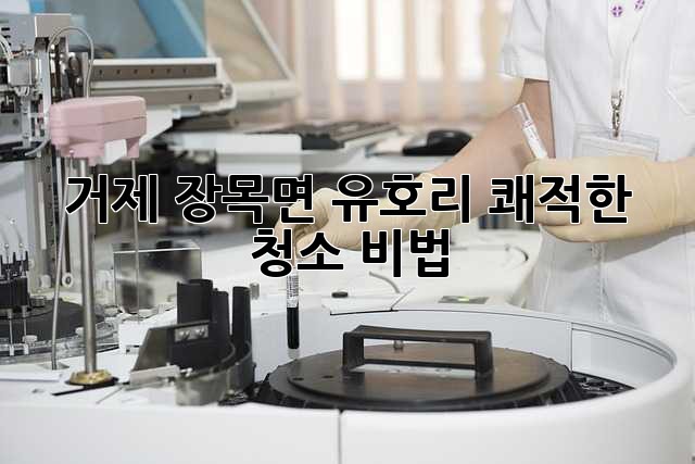 거제 장목면 유호리 쾌적한 청소 비법! ✨