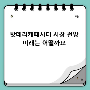 밧데리캐패시터 시장 전망 미래는 어떨까요