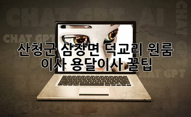 산청군 삼장면 덕교리 원룸 이사, 용달이사 꿀팁!