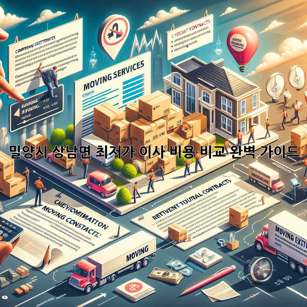 밀양시 상남면 최저가 이사 비용 비교 완벽 가이드