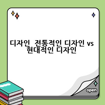 디자인  전통적인 디자인 vs 현대적인 디자인