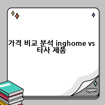 가격 비교 분석 inghome vs 타사 제품