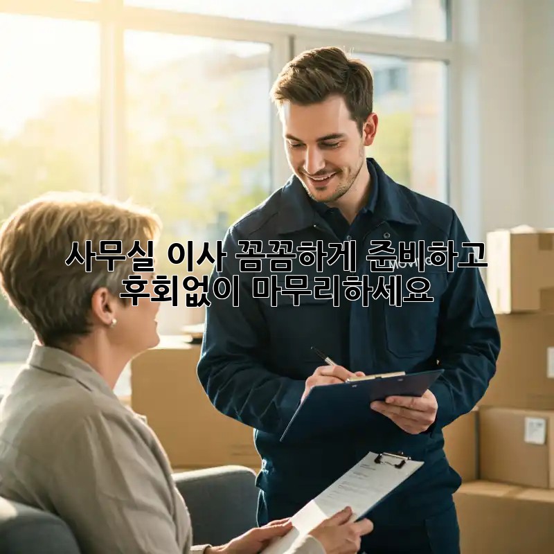 사무실 이사, 꼼꼼하게 준비하고 후회없이 마무리하세요!