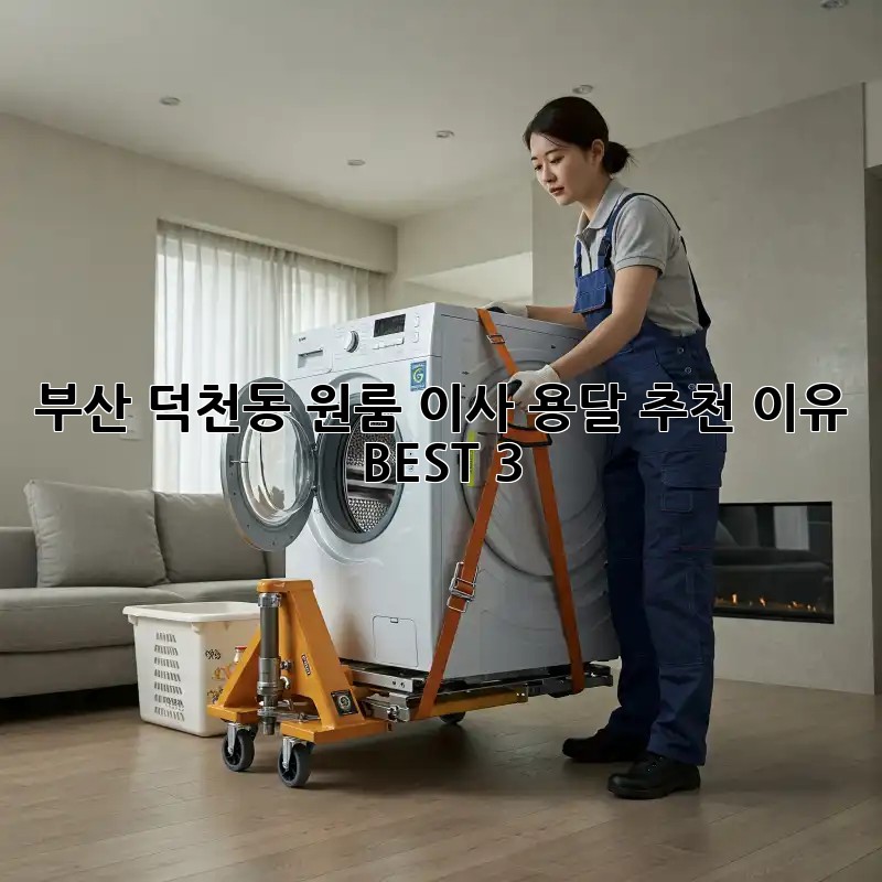 부산 덕천동 원룸 이사? 용달 추천 이유 BEST 3!